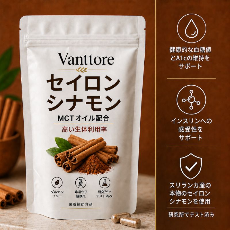 セイロンシナモン — 臨床レベルの血糖サポート。医師に処方される前に。