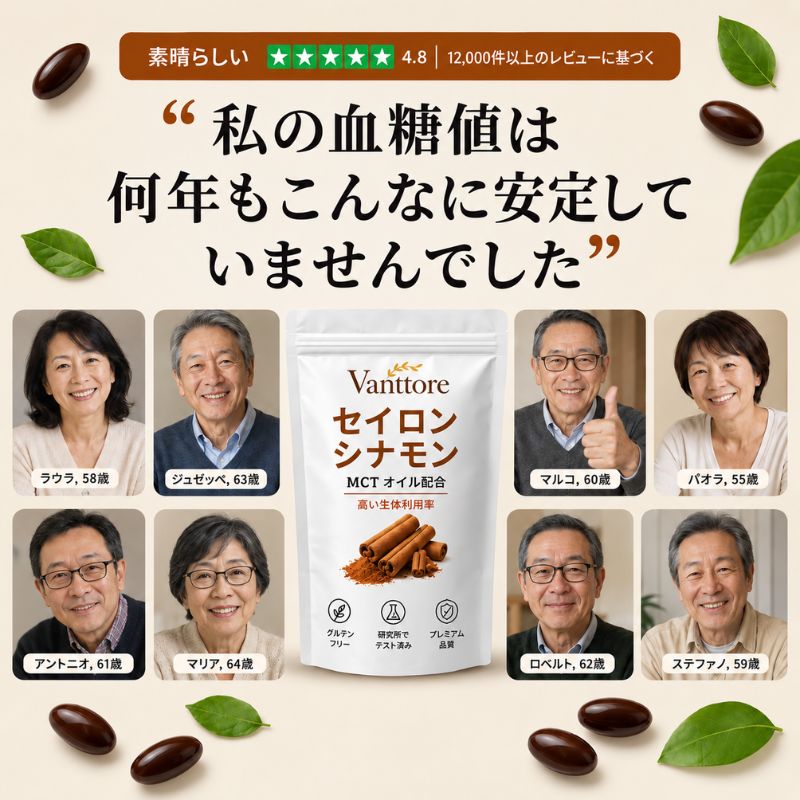 セイロンシナモン — 臨床レベルの血糖サポート。医師に処方される前に。