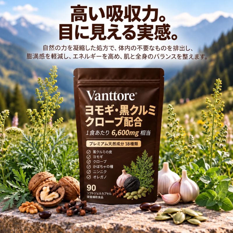 Vanttore 18-in-1｜ニガヨモギ・ブラックウォルナット・クローブ配合